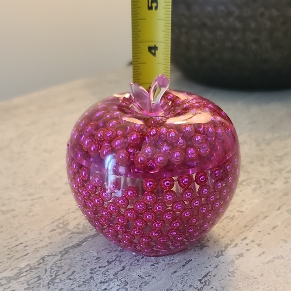Vibrant Pink Beaded Apple - Picture 7 of 9
